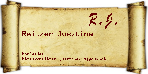 Reitzer Jusztina névjegykártya
